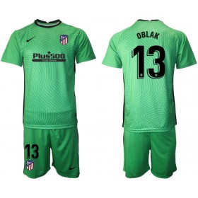 Camisolas de futebol Atlético Madrid Jan Oblak 13 Guarda Redes Criança Equipamento 2020/21 M001 Manga Curta